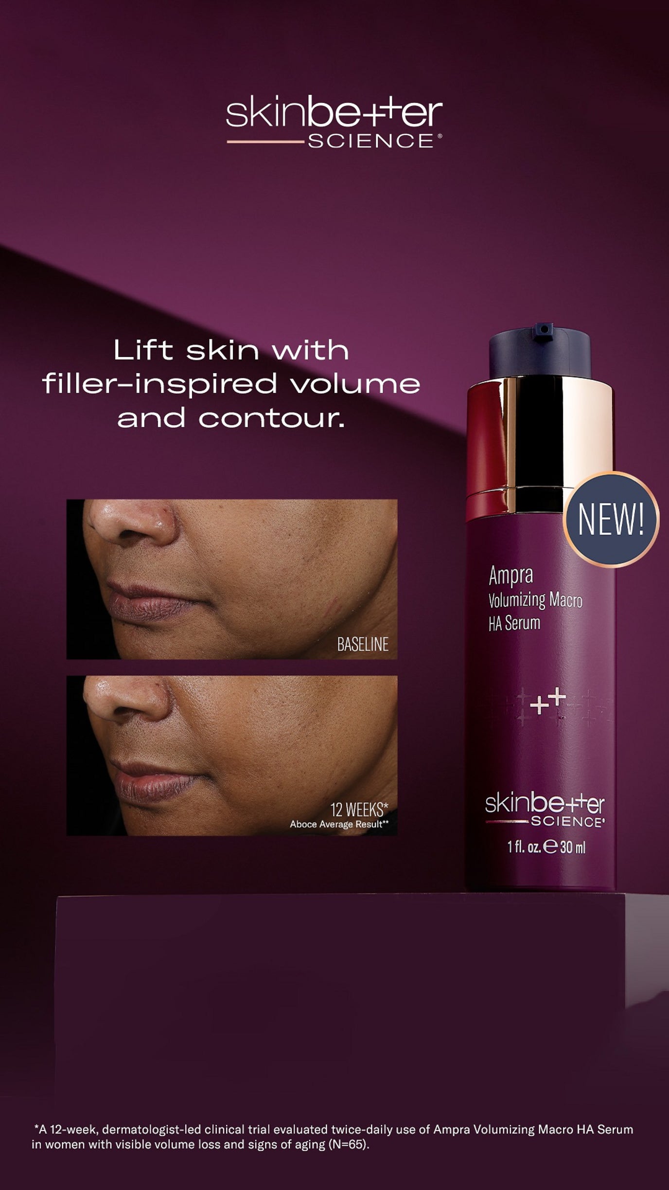 Skinbetter® Better Ampra Volumizing Macro HA Serum - 1 fl. oz. / 30ml