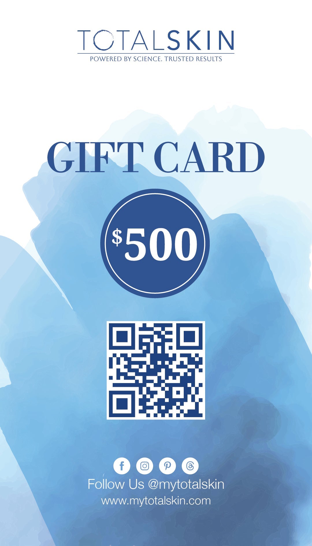 TOTALSKIN GIFT CARD $500