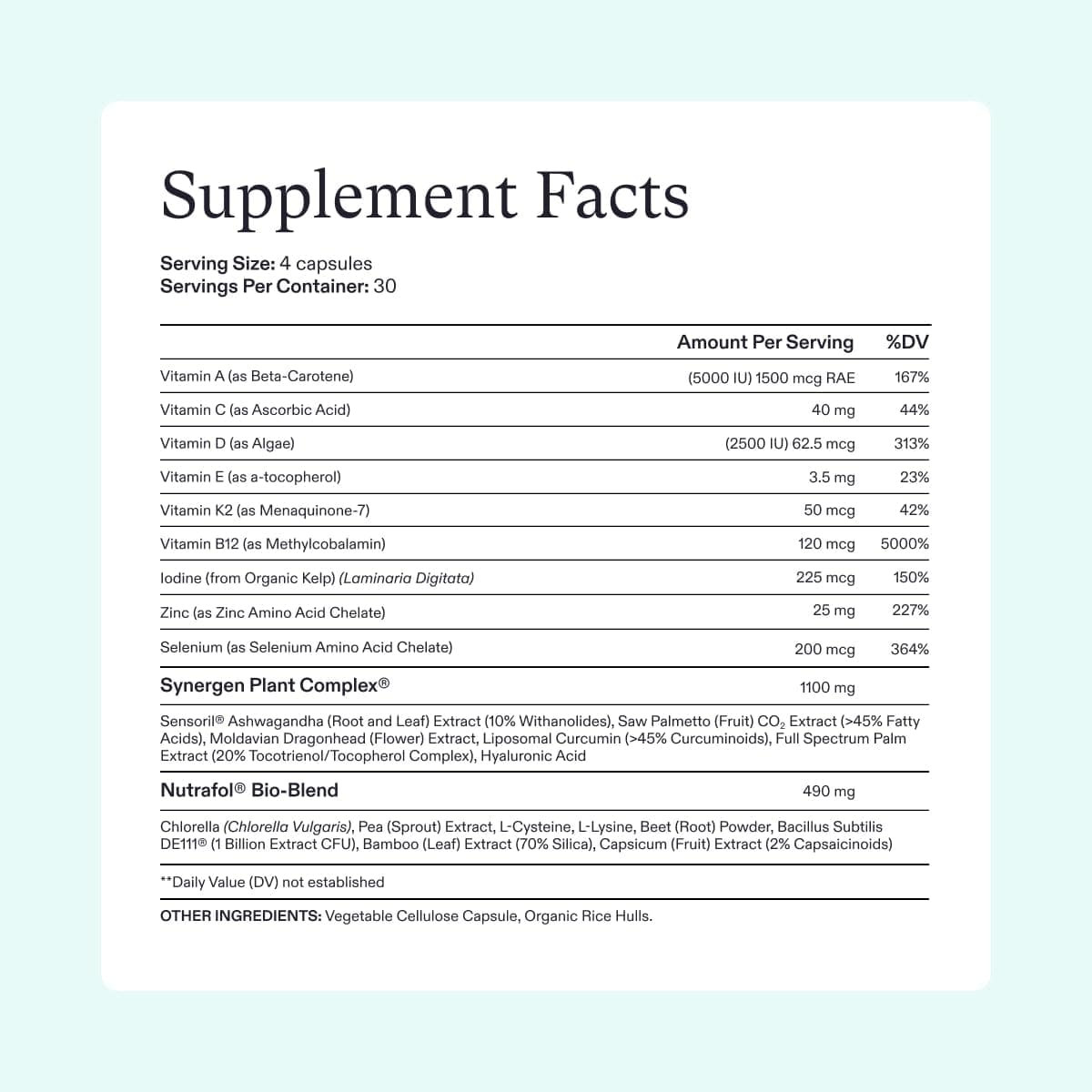 Nutrafol Women's Vegan Hair Growth Nutraceutical