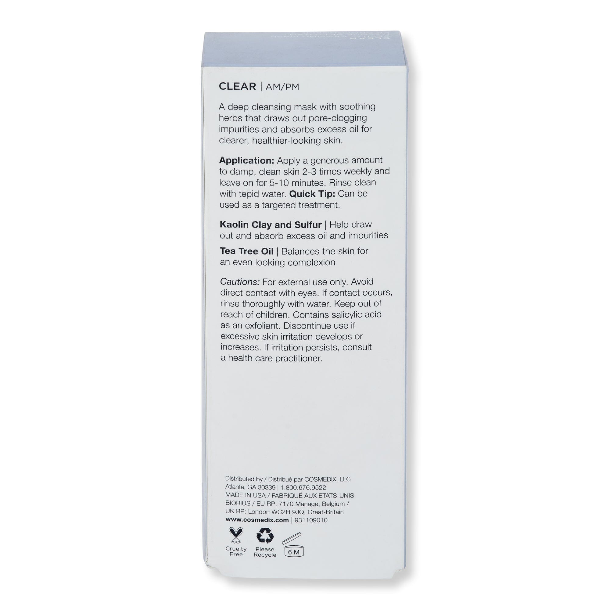 Cosmedix Clear Deep Cleansing Mask