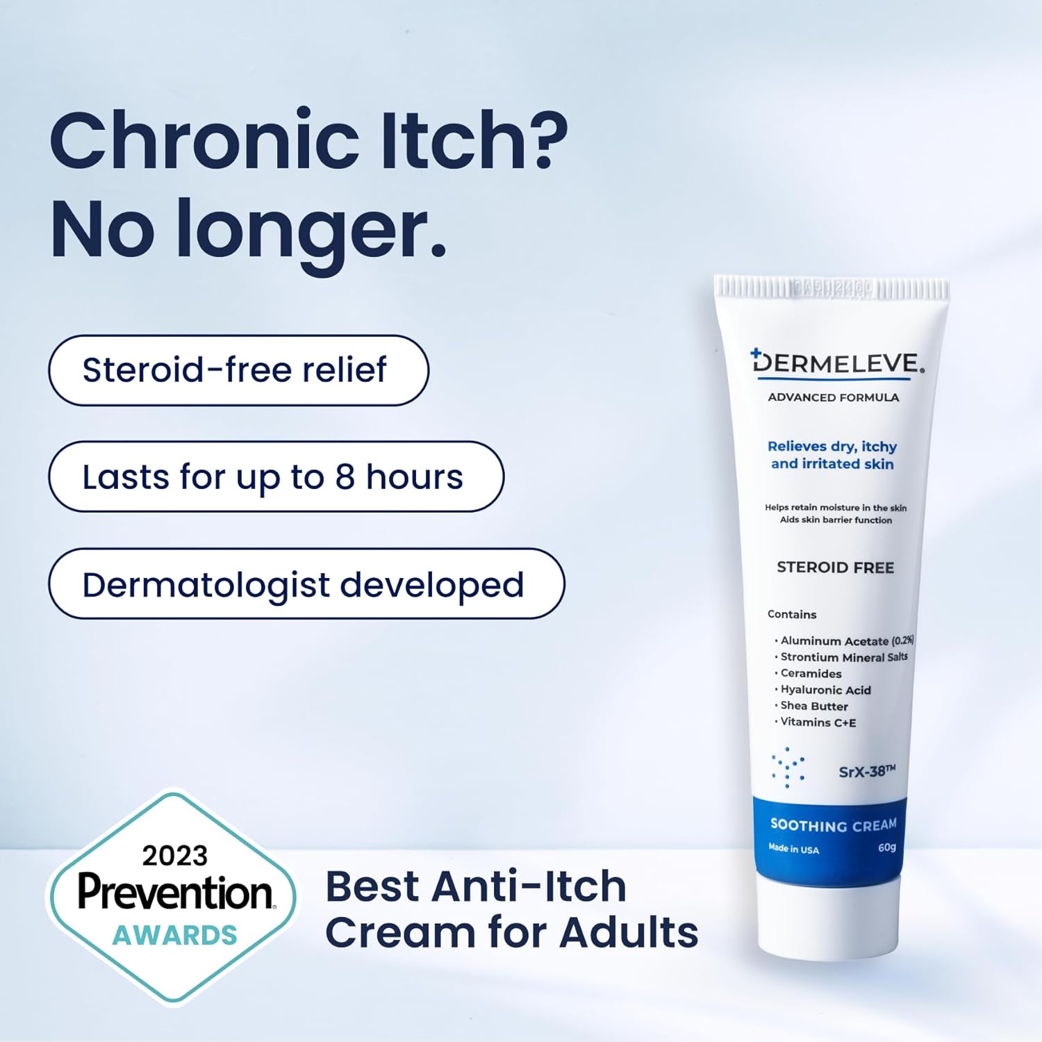 Dermeleve Steroid Free Anti-Itch Soothing Cream 4 oz.