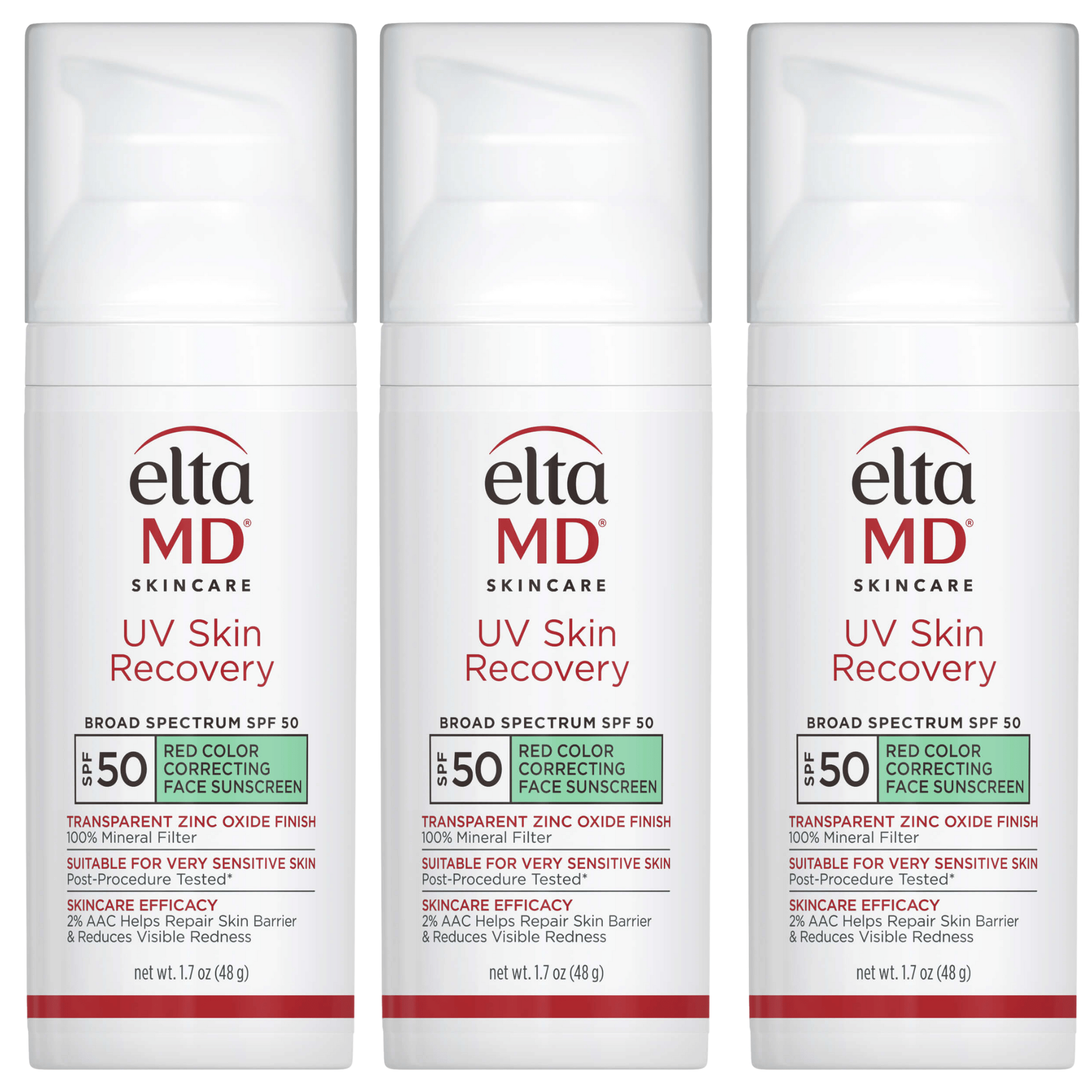 EltaMD UV Skin Recovery Red Color Correcting Green Tint Broad Spectrum SPF 50