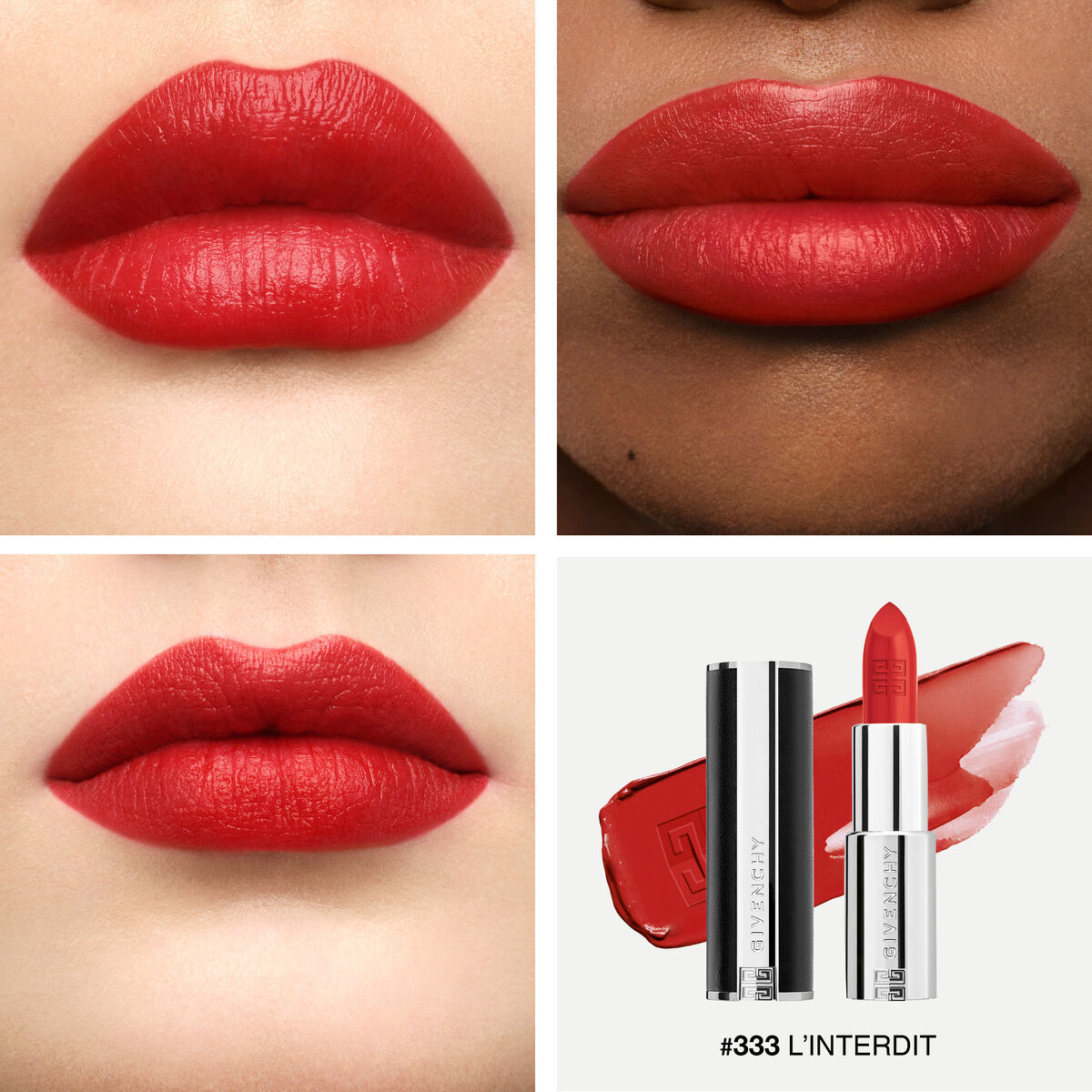 Givenchy Trio Le Rouge Interdit Intense Silk + Pouch Set 3.4g x 3