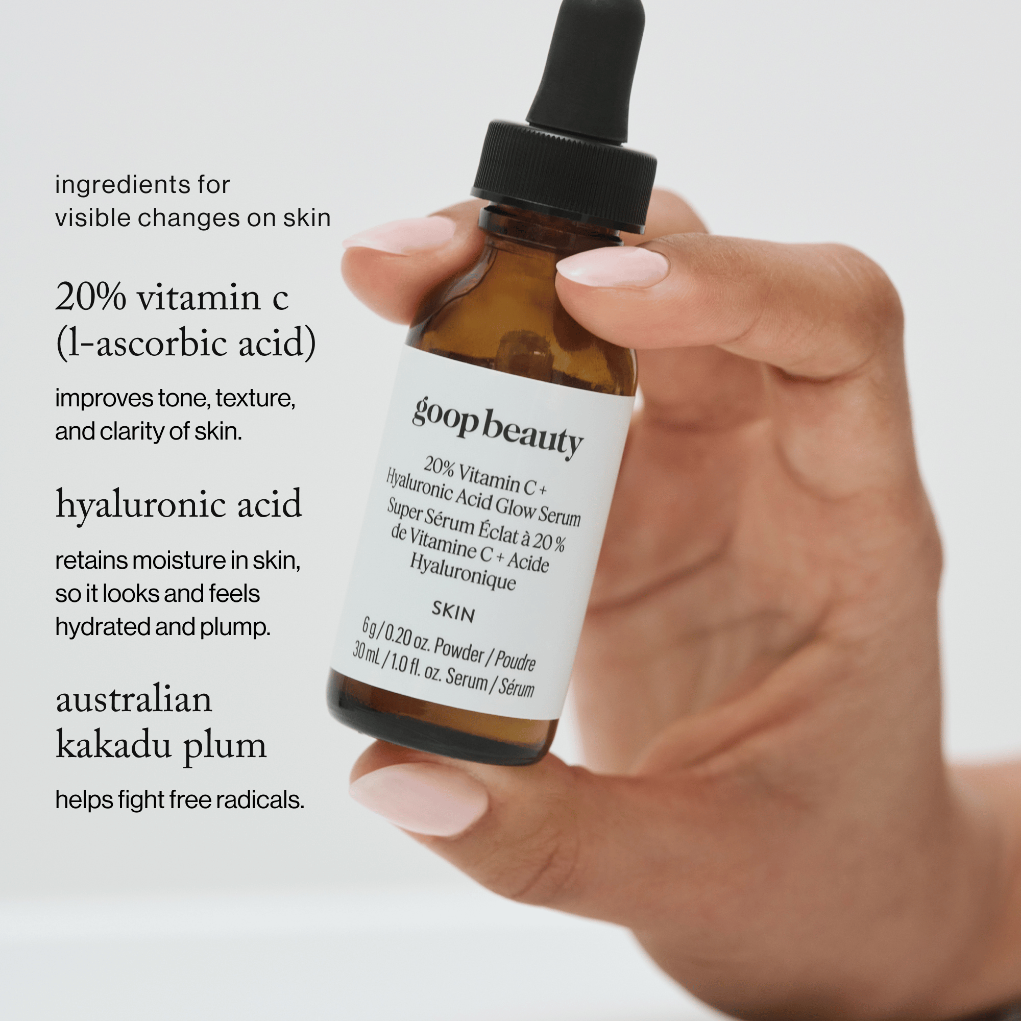 goop beauty 20% Vitamin C + Hyaluronic Acid Glow Serum