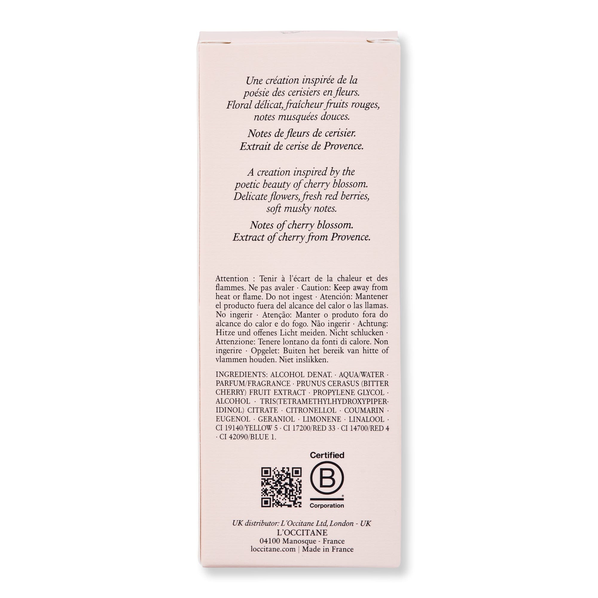 L'Occitane Fleurs de Cerisier Eau de Toilette
