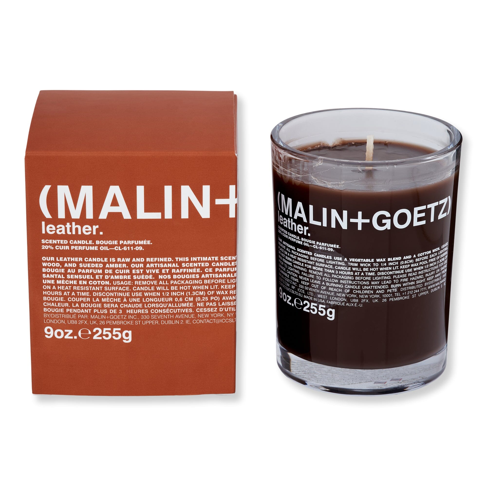 Malin + Goetz Leather Candle