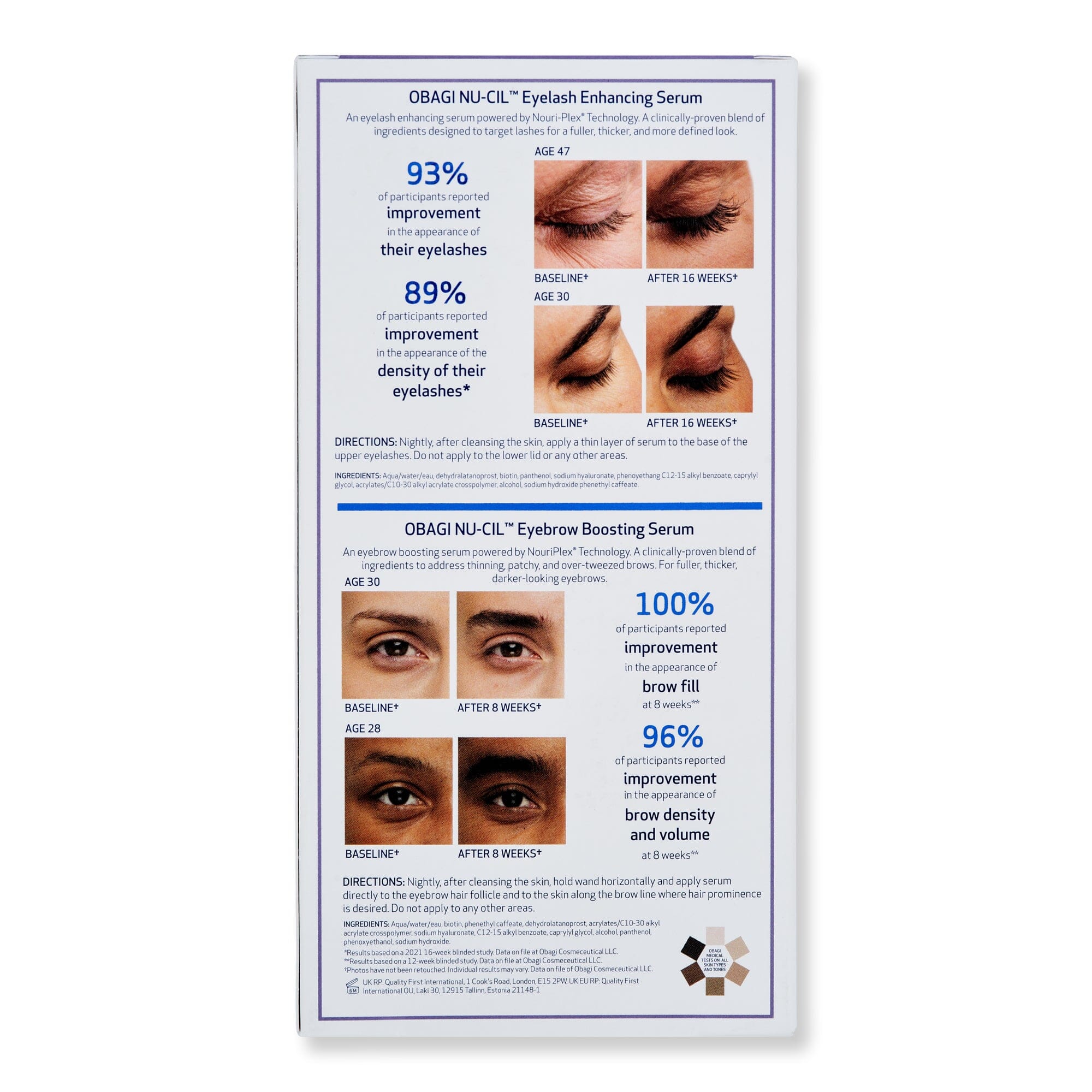 Obagi Nu-Cil Lash and Brow Serum Set