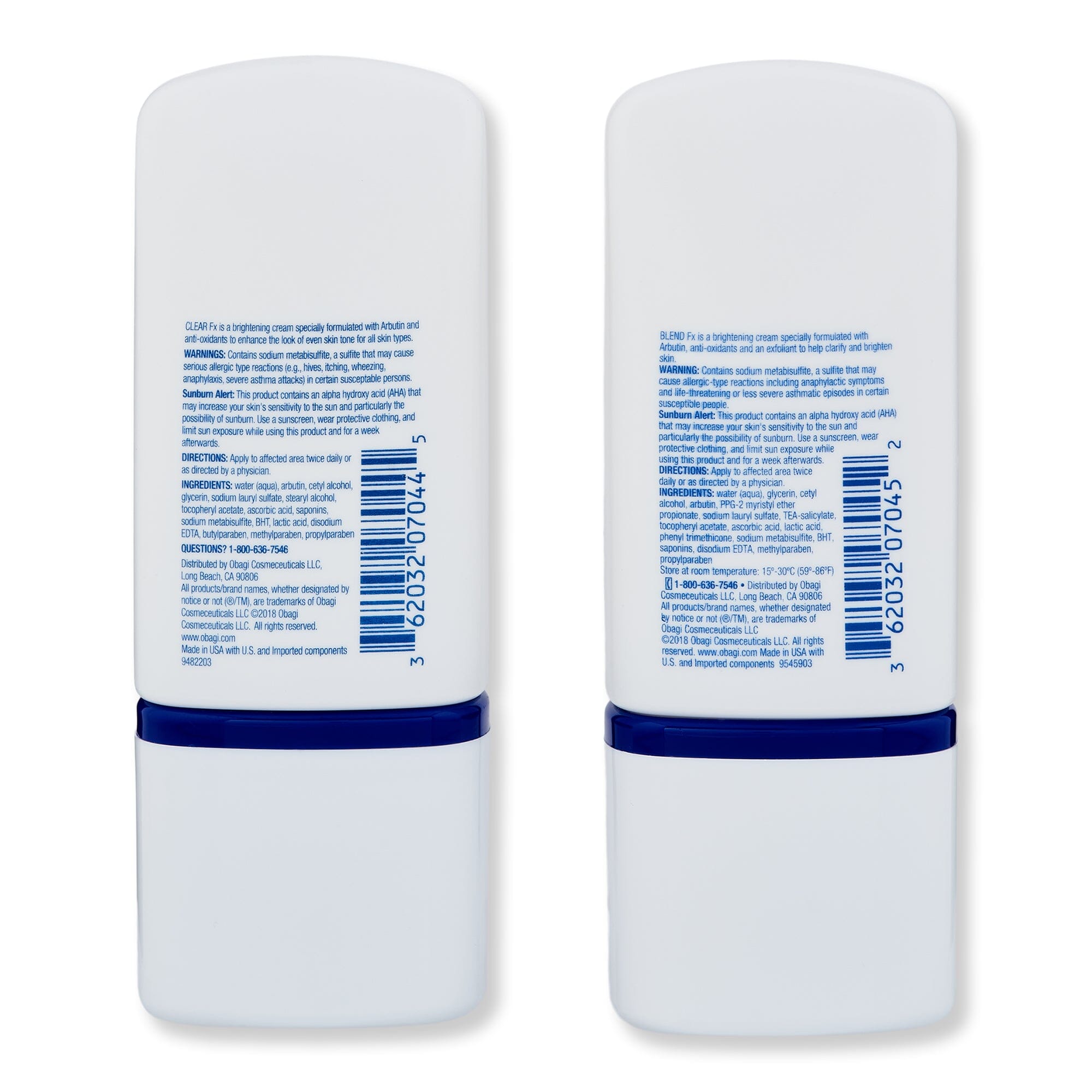 Obagi Nu-Derm Clear Fx 2 oz & Nu-Derm Blend Fx 2 oz