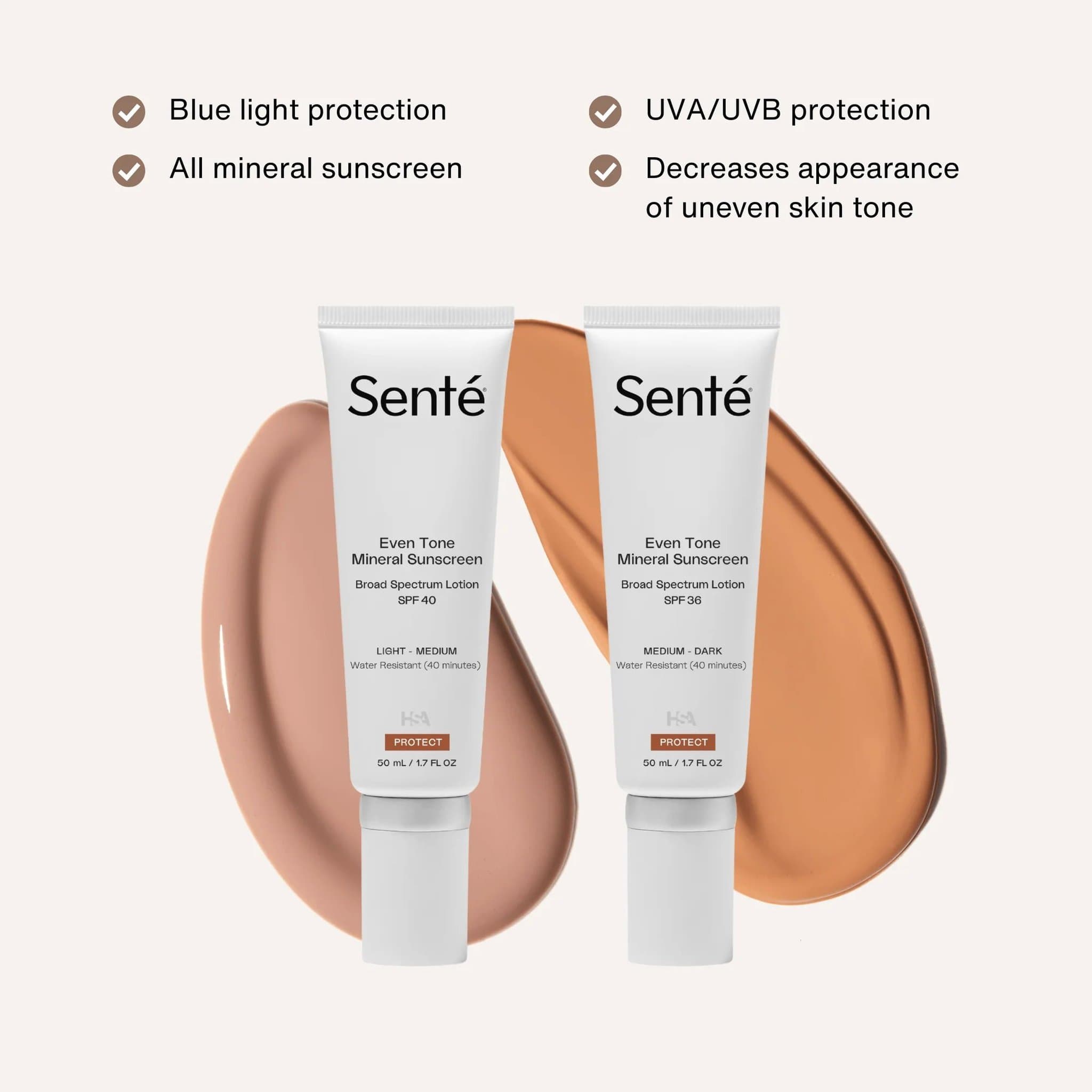 Senté Even Tone Mineral Sunscreen Broad Spectrum SPF 36 (Medium-Dark)