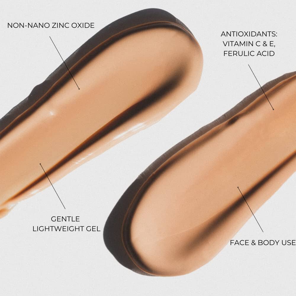Sonrei Clearly Zinq Tinted SPF 45 Mineral Sunscreen Gel
