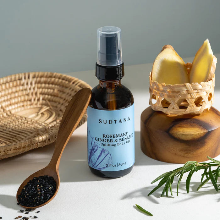 SUDTANA Rosemary Ginger & Sesame Uplifting Body Oil 120ml