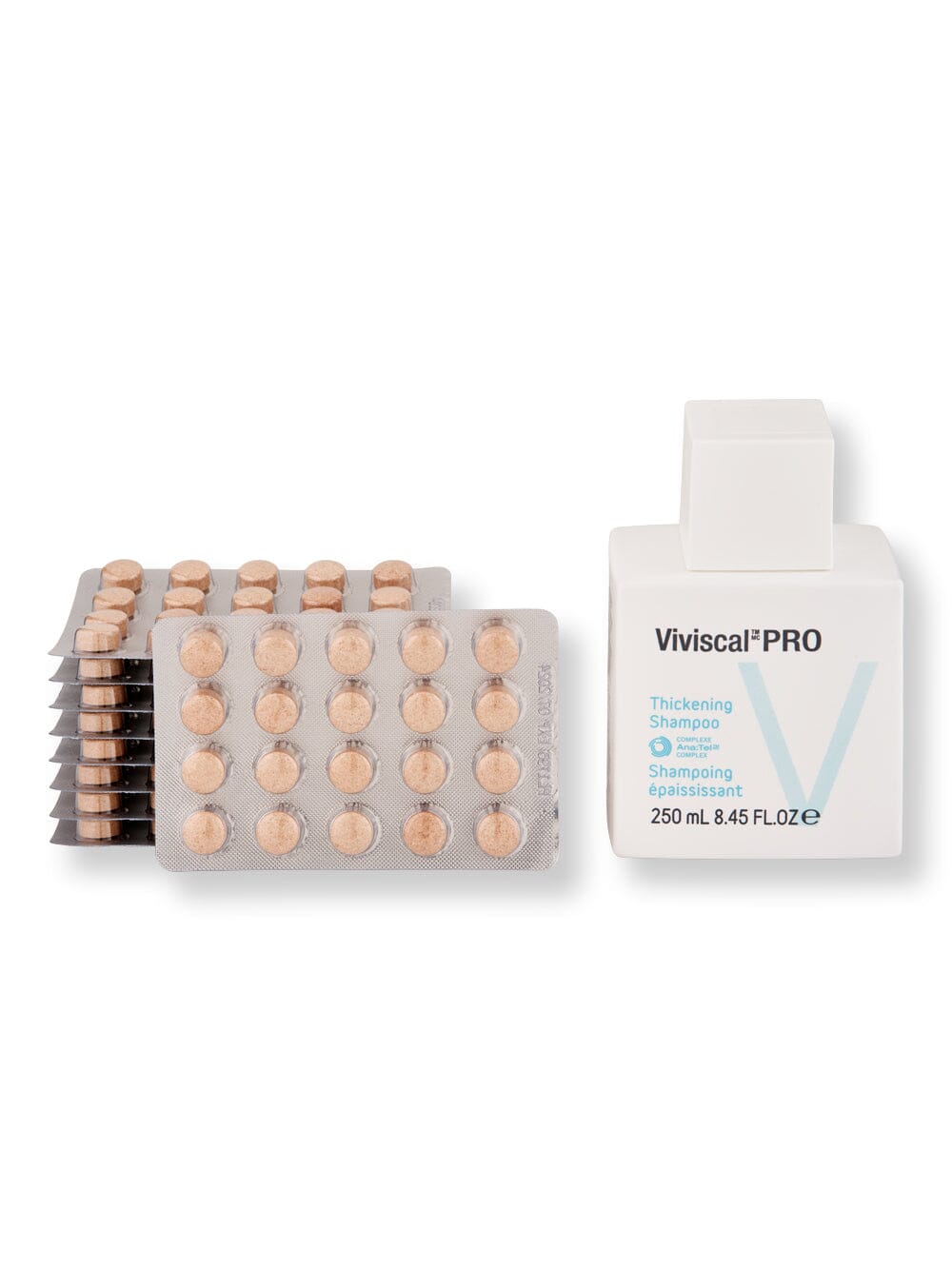 Viviscal Professional Strength Hair Growth Supplement 180 Tablets 90 Day Supply & Thin to Thick Shampoo 250 ml