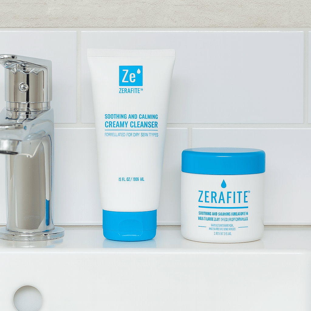 Zerafite Soothing & Calming Creamy Cleanser & Moisturizer Bundle ($90 Value)