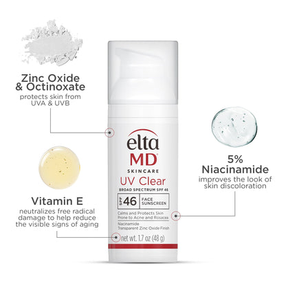 EltaMD UV Clear Untinted SPF 46 Broad-Spectrum Duo ($90 Value)