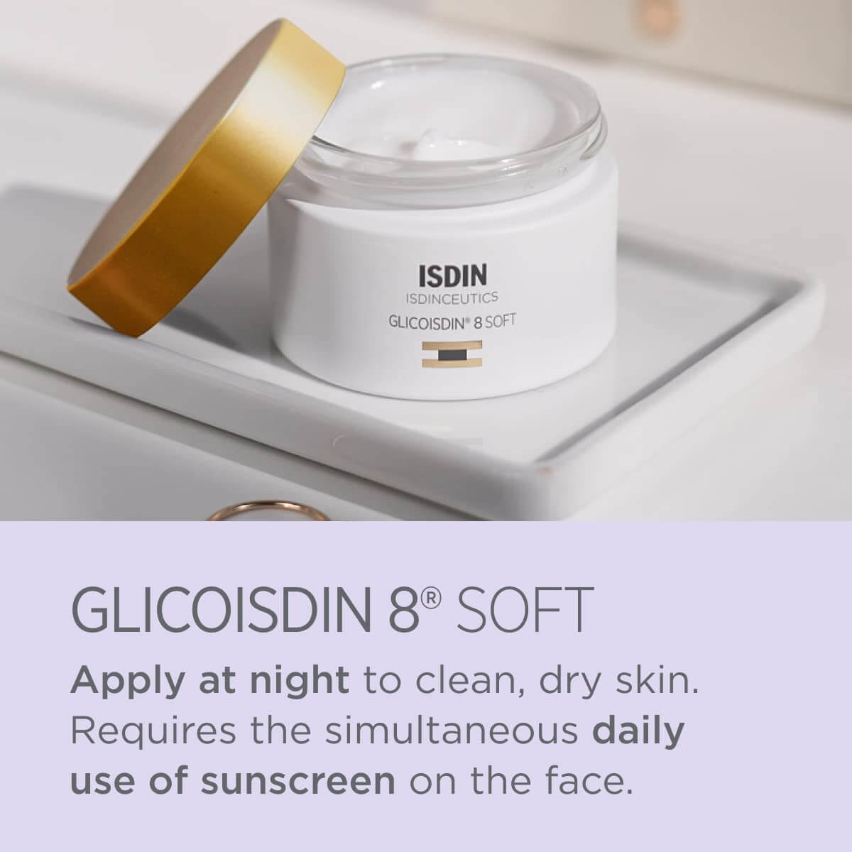 ISDIN Glicoisdin 8 SOFT Exfoliating Glycolic Acid Face Cream