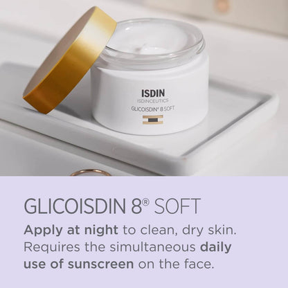ISDIN Glicoisdin 8 SOFT Exfoliating Glycolic Acid Face Cream