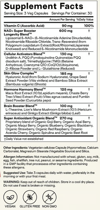 Happy Aging NAD+ Advanced Longevity Formula