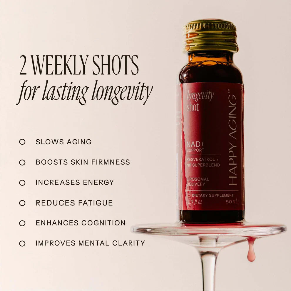 Happy Aging NAD+ Longevity Shots