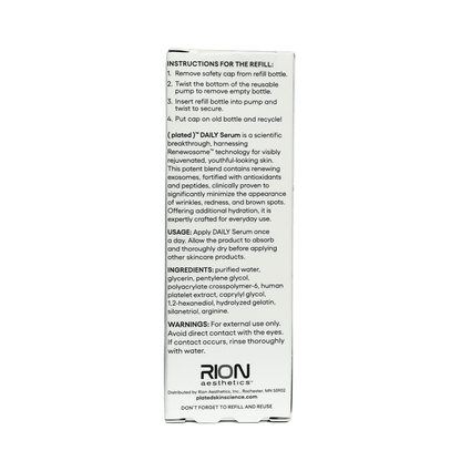 Plated Skin Science DAILY Serum Refill