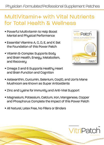 ProPatch+ VitriPatch Topical Multivitamin Supplement Patch