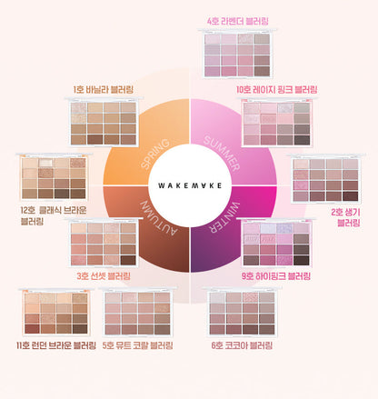 WAKEMAKE Soft Blurring Eye Palette 14g