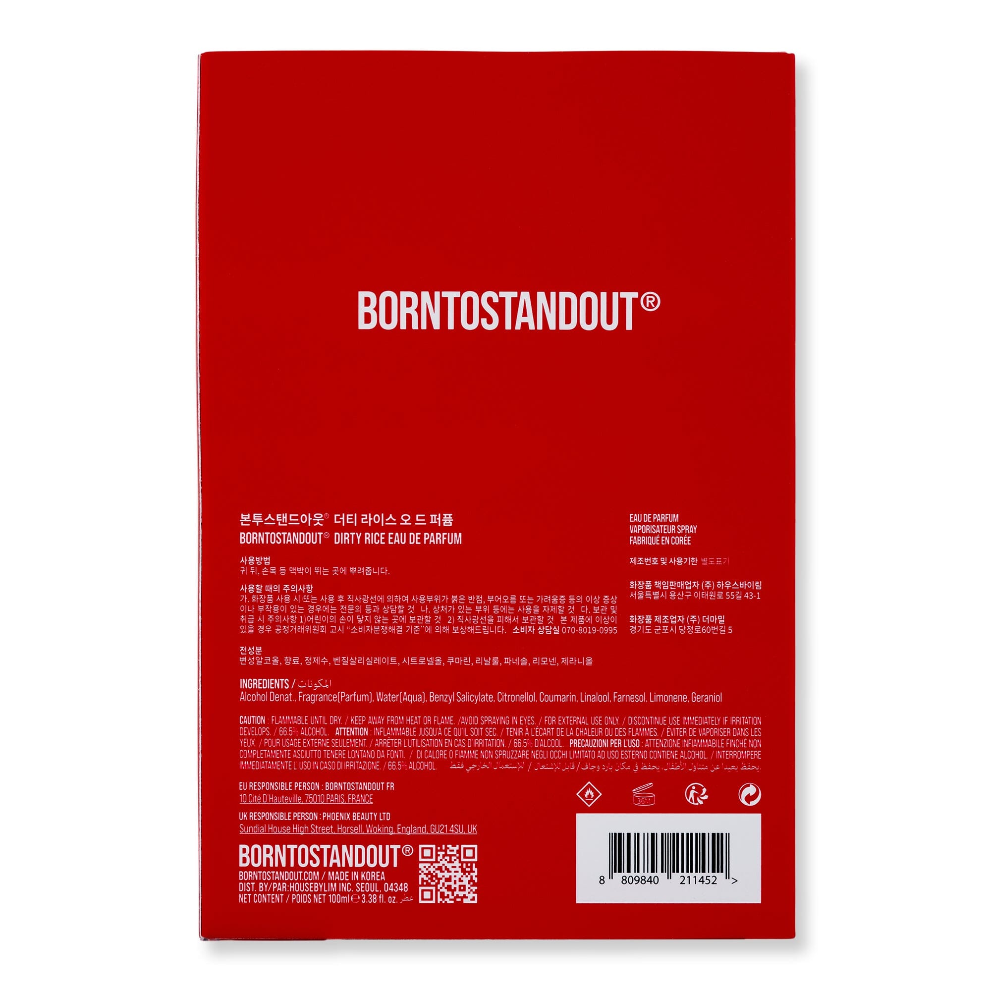 BORNTOSTANDOUT Dirty Rice Eau de Parfum