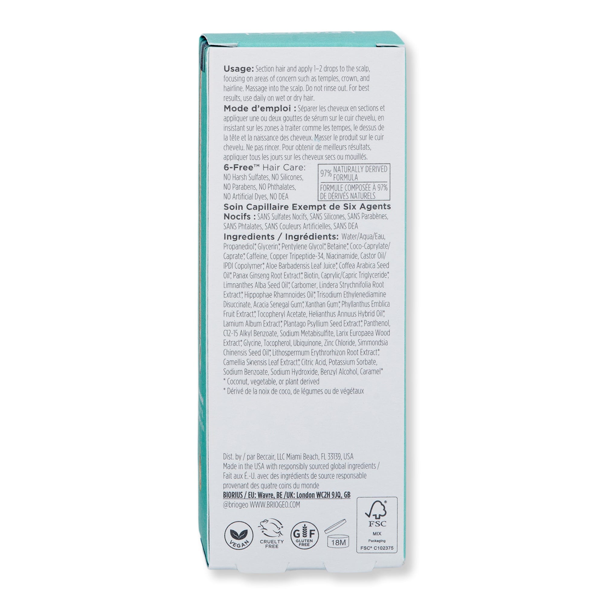 Briogeo Destined For Density MegaStrength+ Caffeine + Biotin Peptide Density Serum