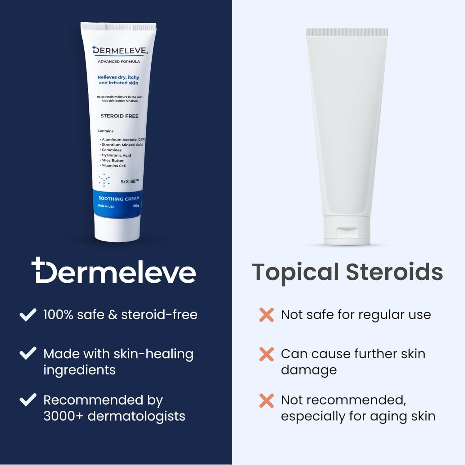 Dermeleve Steroid Free Anti-Itch Soothing Cream 4 oz.