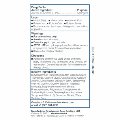 Dermeleve Steroid Free Anti-Itch Soothing Cream 4 oz.