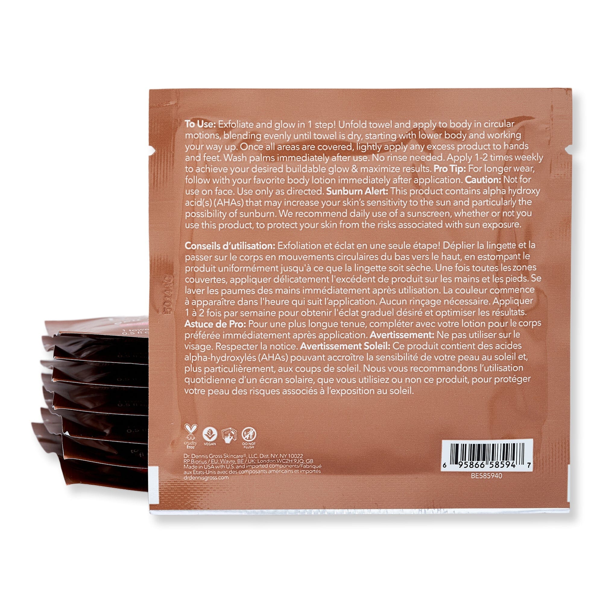 Dr. Dennis Gross Alpha Beta Glow Pad Self-Tanner for Body Buildable Glow