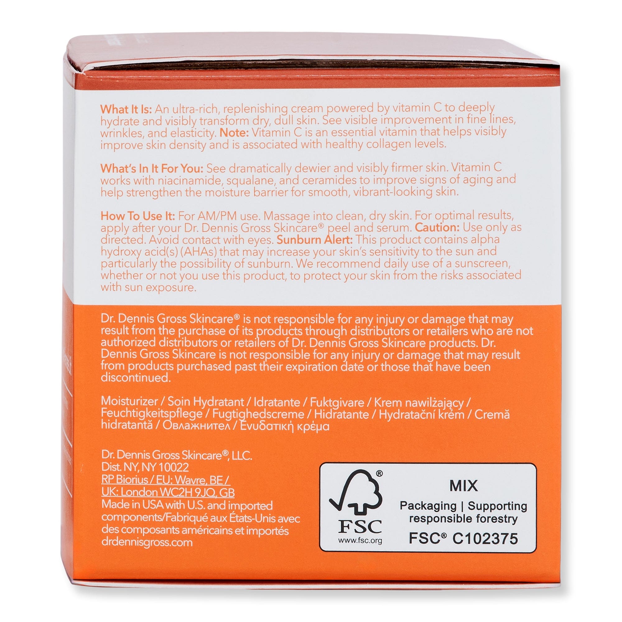 Dr. Dennis Gross Vitamin C Lactic Dewy Deep Cream
