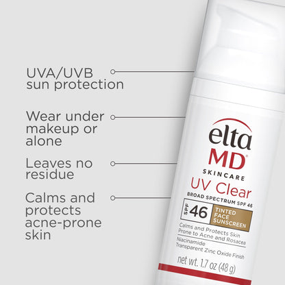 EltaMD UV Clear Tinted Broad-Spectrum SPF 46 3-Pack ($135 Value)