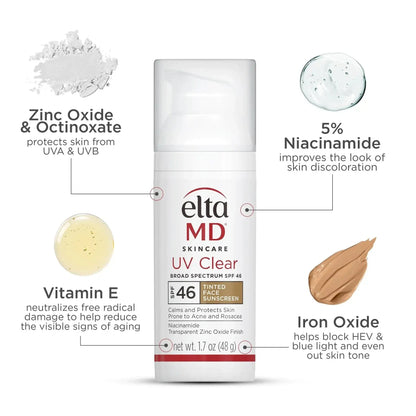 EltaMD UV Clear Tinted Broad-Spectrum SPF 46 3-Pack ($135 Value)