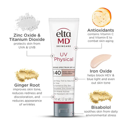 EltaMD UV Physical Rosy Tint Broad Spectrum SPF 40