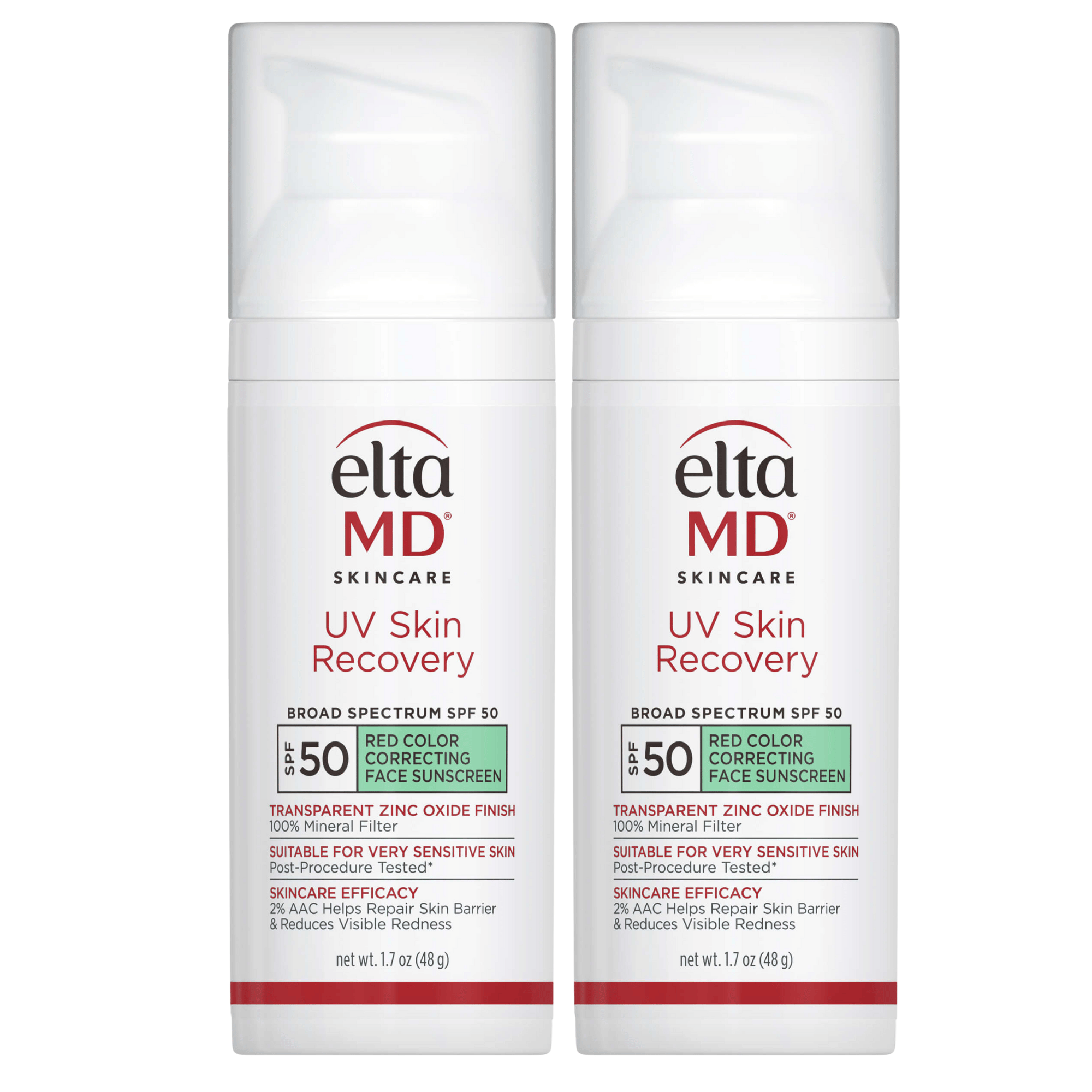 EltaMD UV Skin Recovery Red Color Correcting Green Tint Broad Spectrum SPF 50