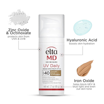 EltaMD UV Daily Broad-Spectrum SPF 40 Tinted Sunscreen DUO ($84 Value)