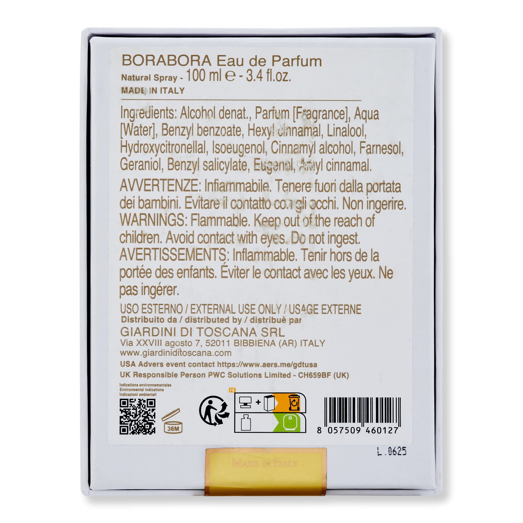 Giardini di Toscana Borabora Eau De Parfum