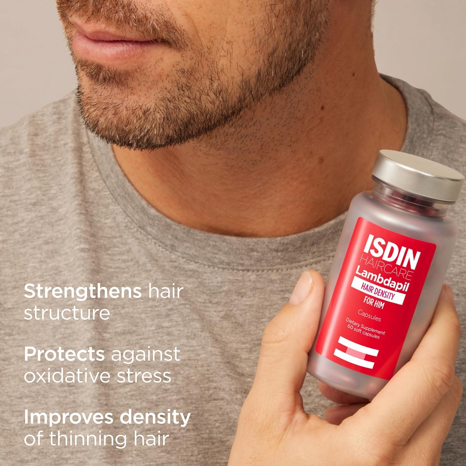 ISDIN Lambdapil Hair Density Capsules for Him