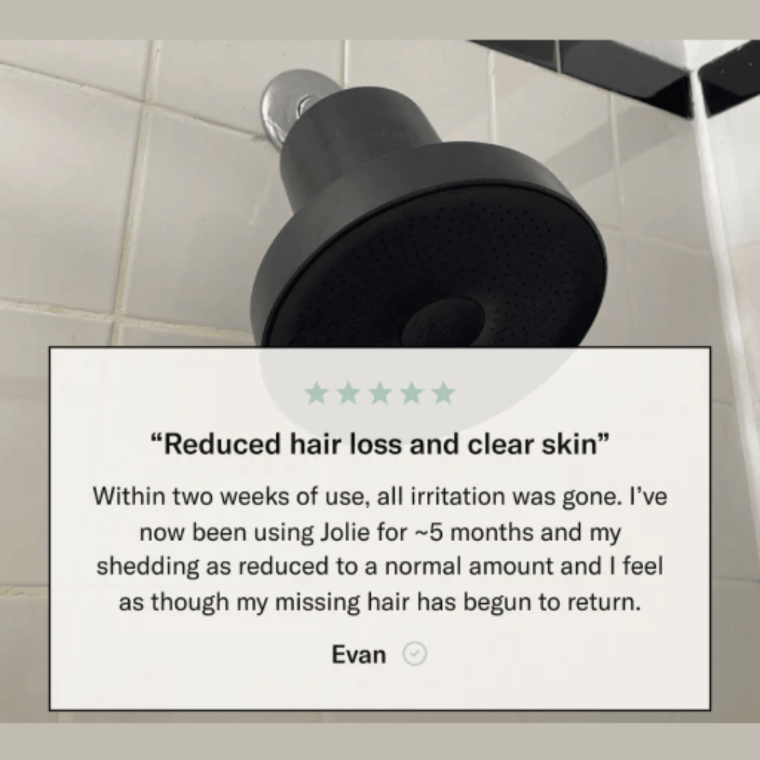 Jolie Filtered Showerhead + FREE 6-Pack Shower Steamers