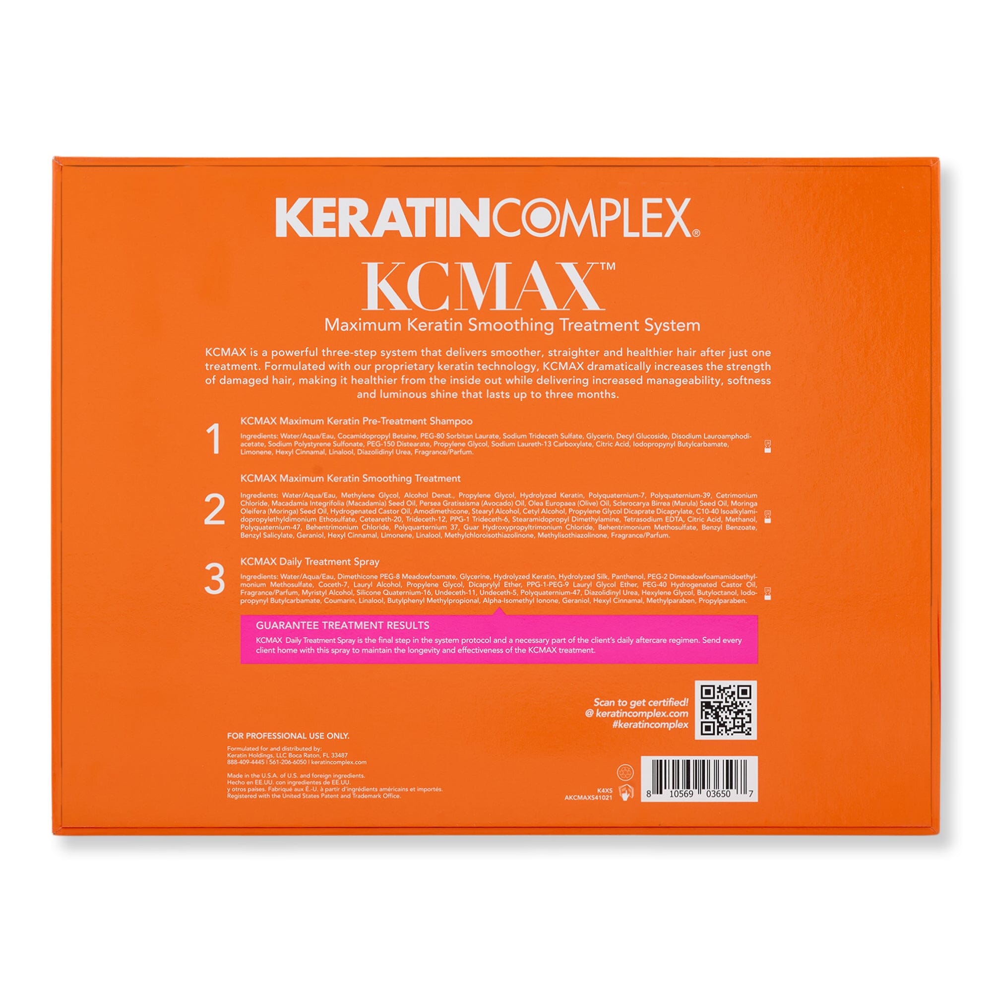 Keratin Complex KcMax Smoothing System