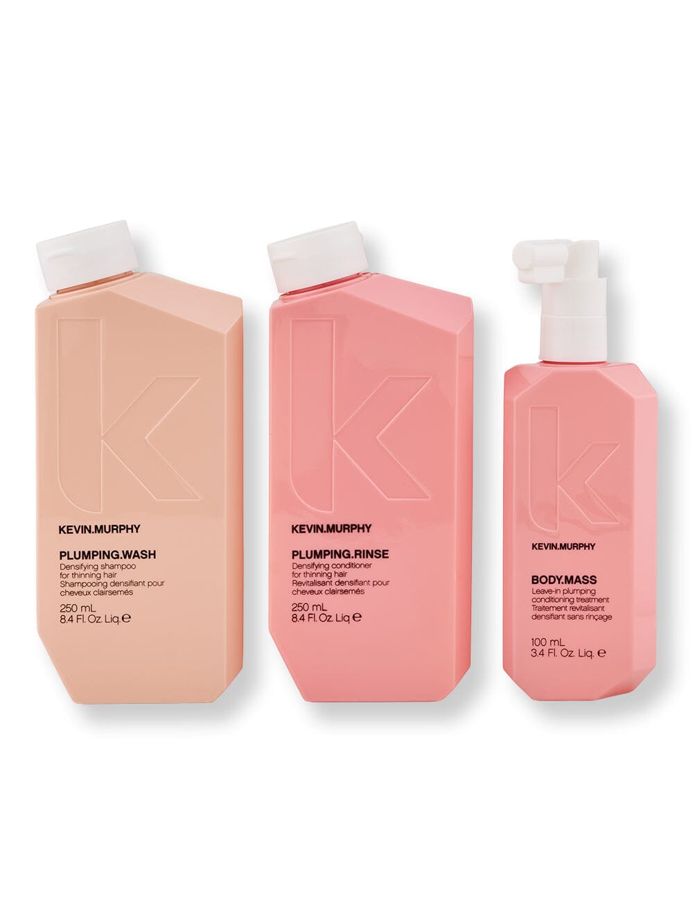 Kevin Murphy Plumping Wash & Rinse 8.4 oz & Body Mass 3.4 oz