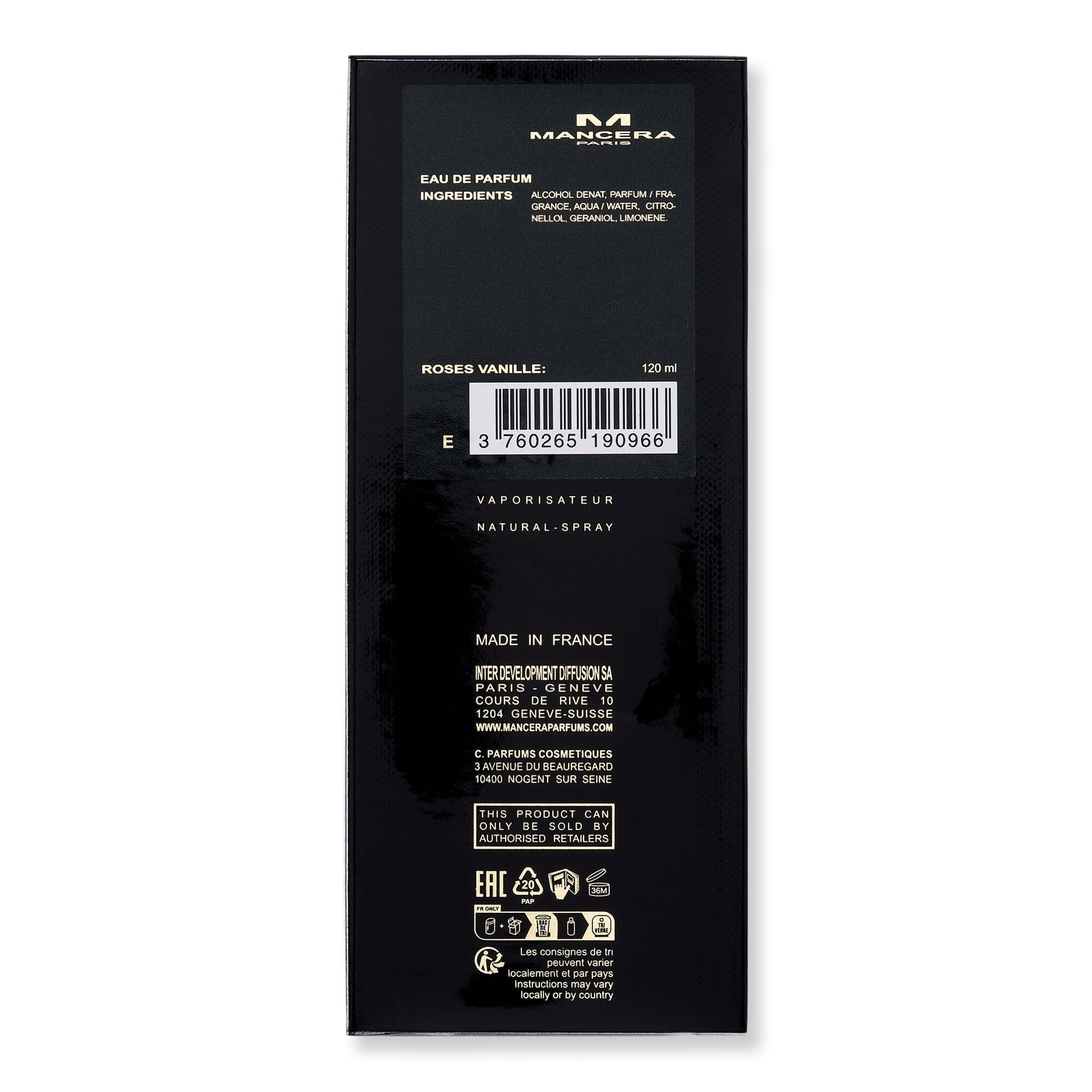 Mancera Roses Vanille Eau De Parfum