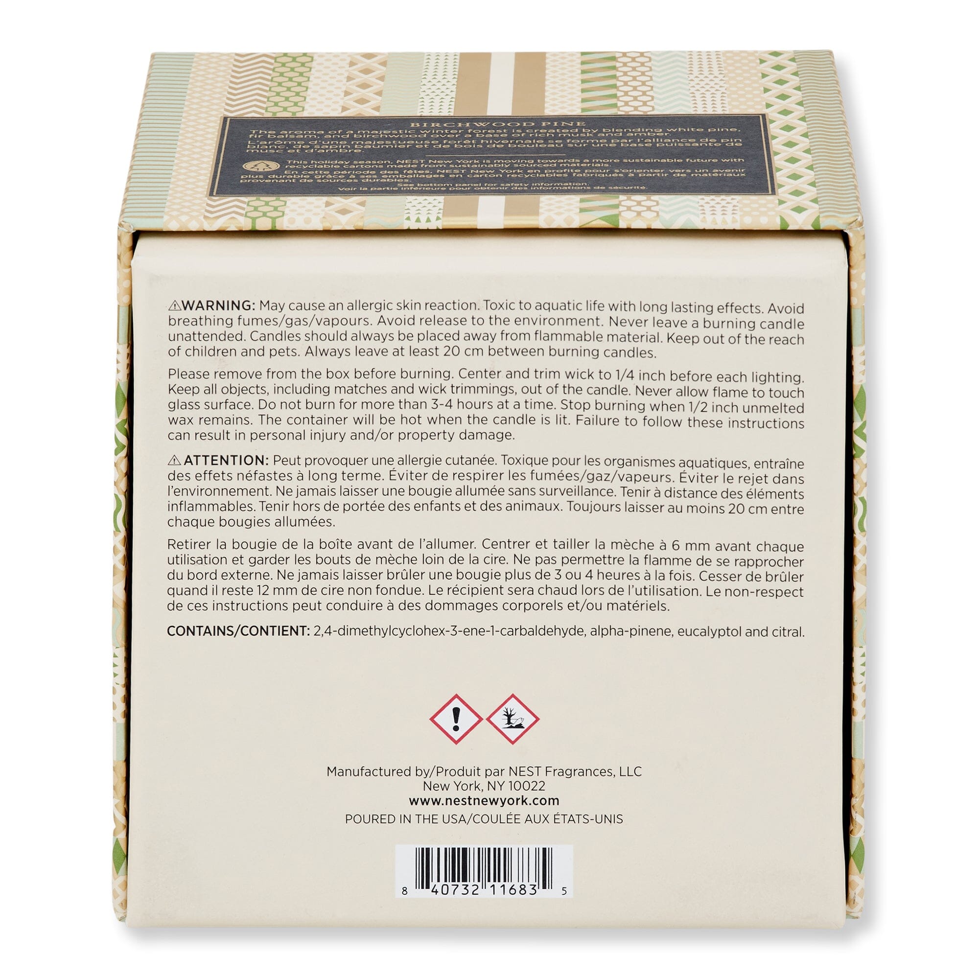 NEST New York Birchwood Pine 3-Wick Candle