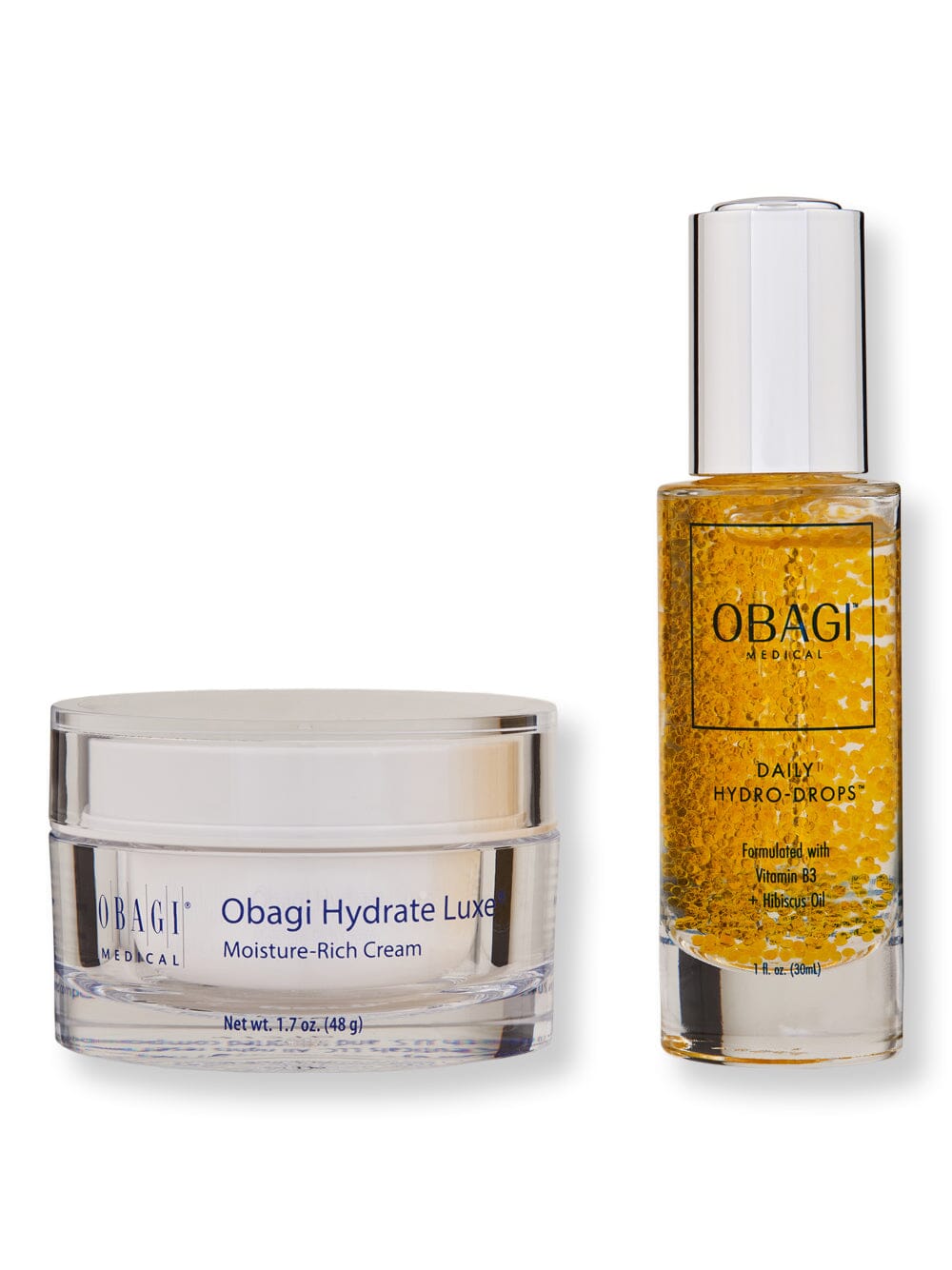 Obagi Hydrate Luxe 1.7 oz & Daily Hydro-Drops Facial Serum 1 oz