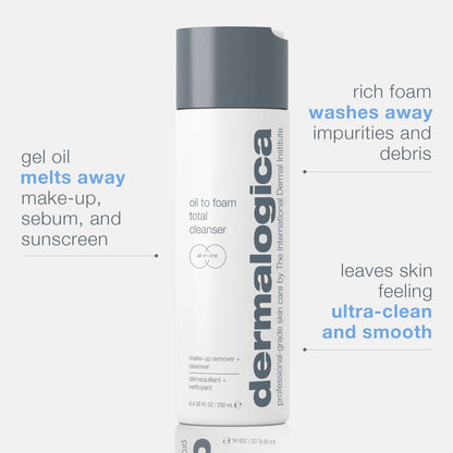 Dermalogica Oil To Foam Total Cleanser - 8.4 oz