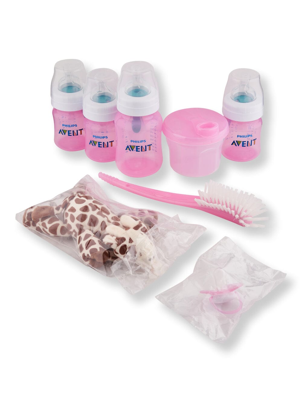 Philips Avent Anti-Colic Baby Bottle With AirFree Vent Newborn Gift Set With Snuggle Pink