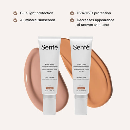 Senté Even Tone Mineral Sunscreen Broad Spectrum SPF 36 (Medium-Dark)