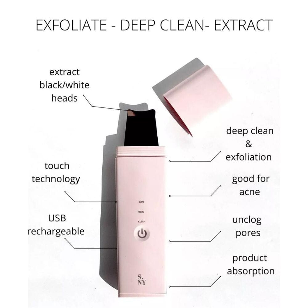 Solaris Laboratories NY Ultrasonic Exfoliator Skin Scrubber + Blue LED